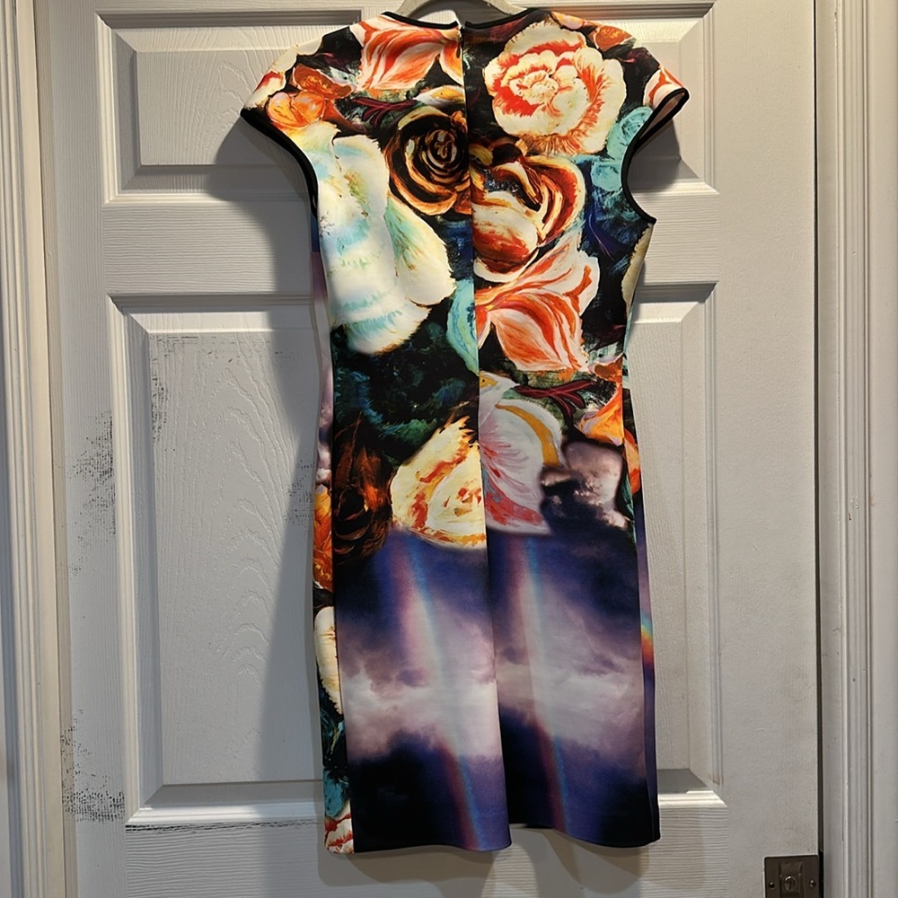 Clover Canyon Magical Sky Neoprene Bodycon Fitted Mini Dress L - Picture 9 of 10